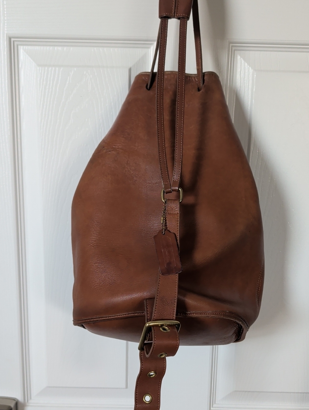 Coach Leather Drawstring Backpack in Rich Brown - Picture 13 of 13